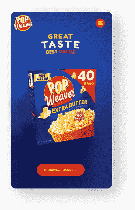Popweaver mobile layout
